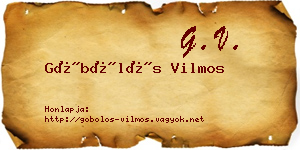 Göbölös Vilmos névjegykártya
