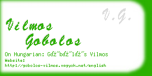 vilmos gobolos business card